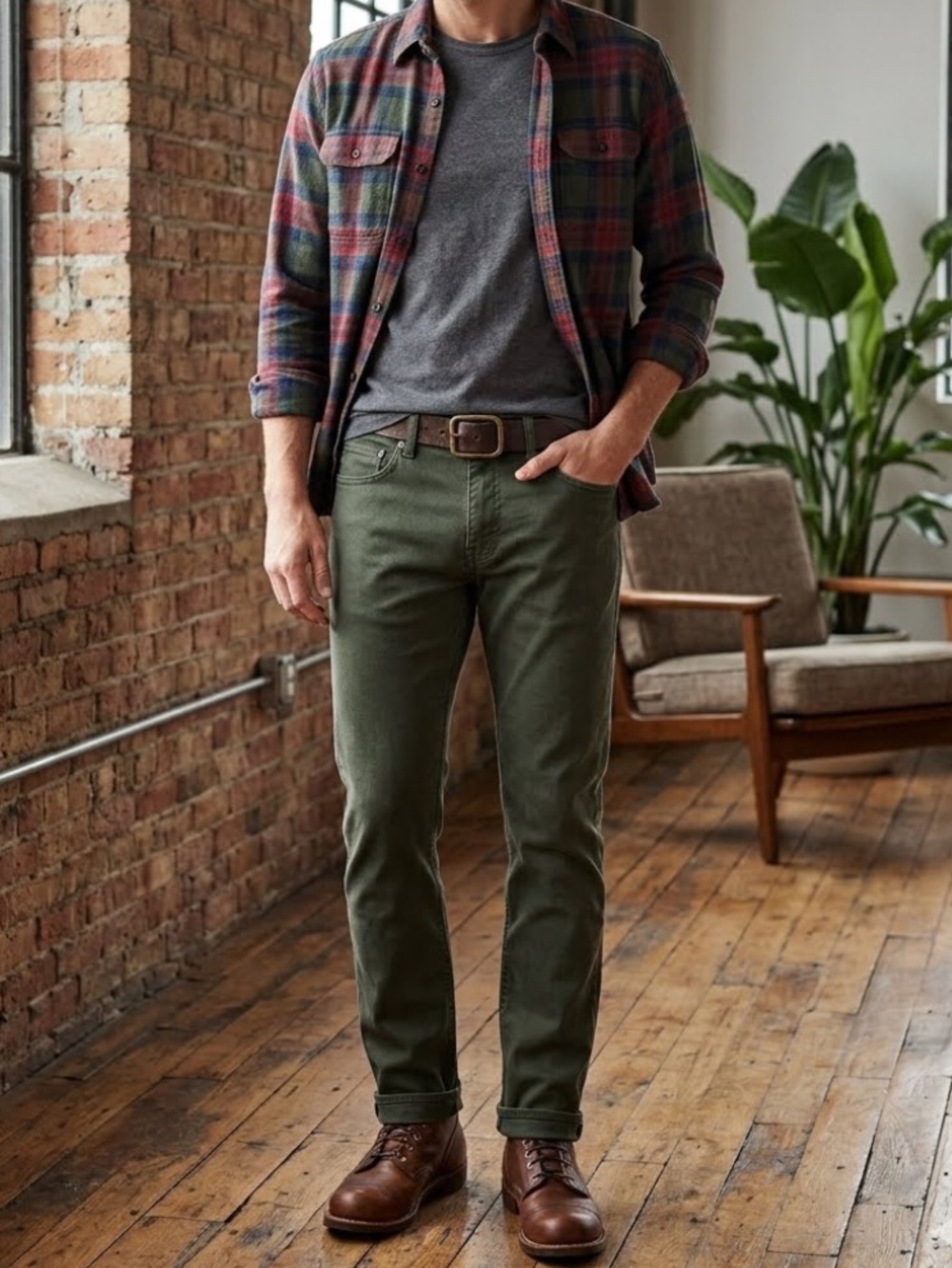 Levi’s Signature Olive Green Slim Fit Jeans Stretch Size 34 casual streetwear